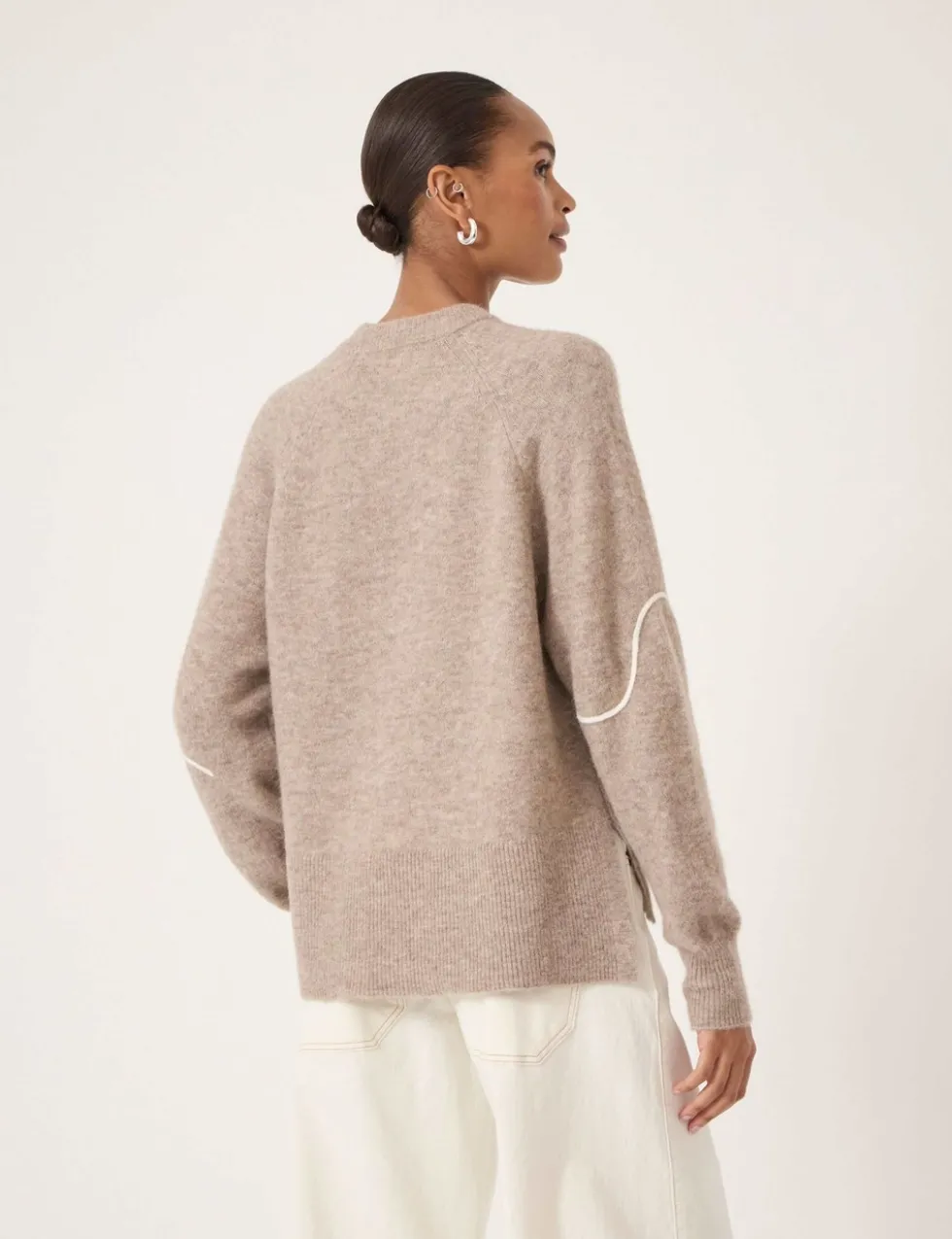 Alpaca Blend Flower Crew Neck Jumper