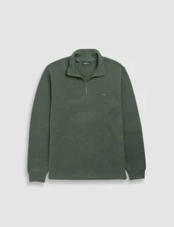 Alton Ave Pure Cotton Half Zip Sweatshirt