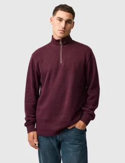 Alton Ave Pure Cotton Half Zip Sweatshirt