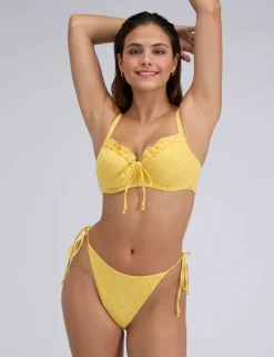 Amalfi Broderie Wired Tie Front Bikini Top (B-G)