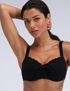 Amalfi Textured Wired Bikini Top (B-FF)