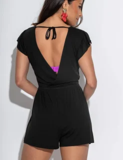 Amelia Frill Jersey Beach Playsuit