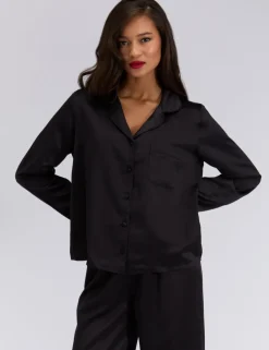Amelia Satin Lace Trim Pyjama Set