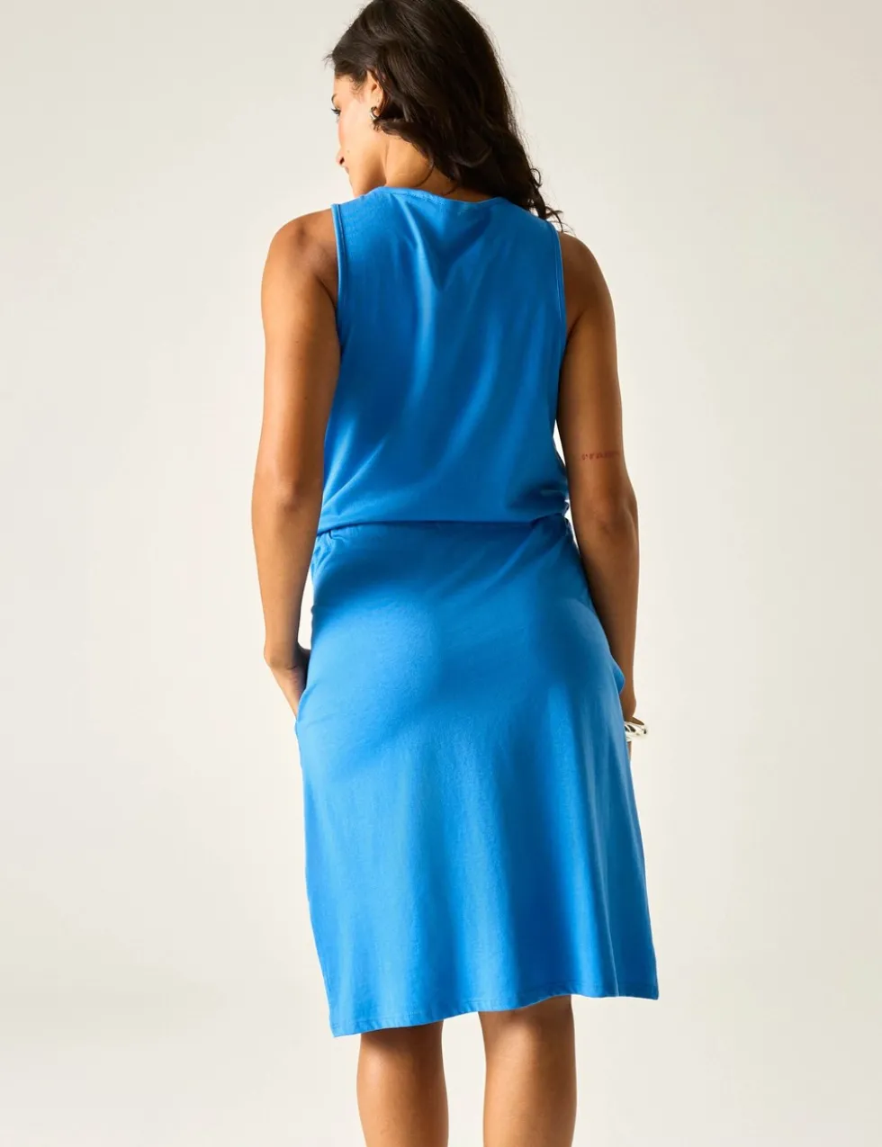 Amorie Cotton Rich Knee Length Waisted Dress
