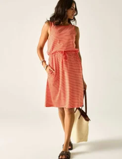 Amorie Cotton Rich Striped Waisted Dress