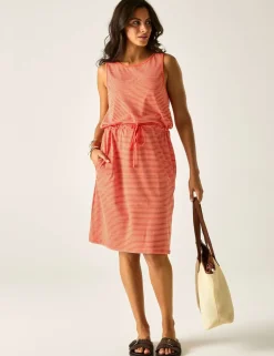 Amorie Cotton Rich Striped Waisted Dress