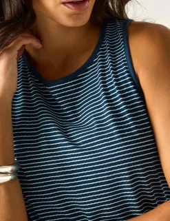 Amorie Cotton Rich Striped Waisted Dress