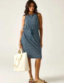 Amorie Cotton Rich Striped Waisted Dress