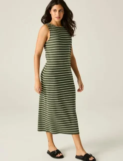 Amorie Cotton Rich Striped Midi Dress