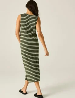 Amorie Cotton Rich Striped Midi Dress