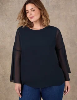 Angel Sleeve Overlay Top