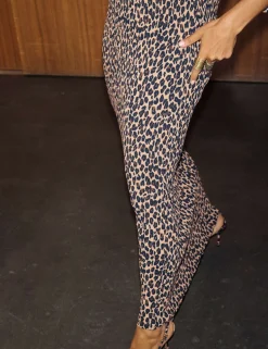 Animal Print Bardot Midaxi Dress