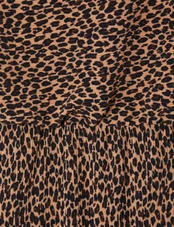 Animal Print Bardot Midaxi Dress
