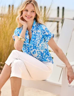 Animal Print Collared Shirt