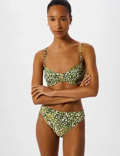 Animal Print High Leg Bikini Bottoms