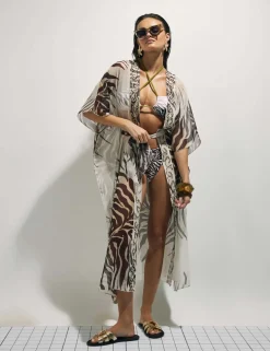 Animal Print Kaftan Beach Dress