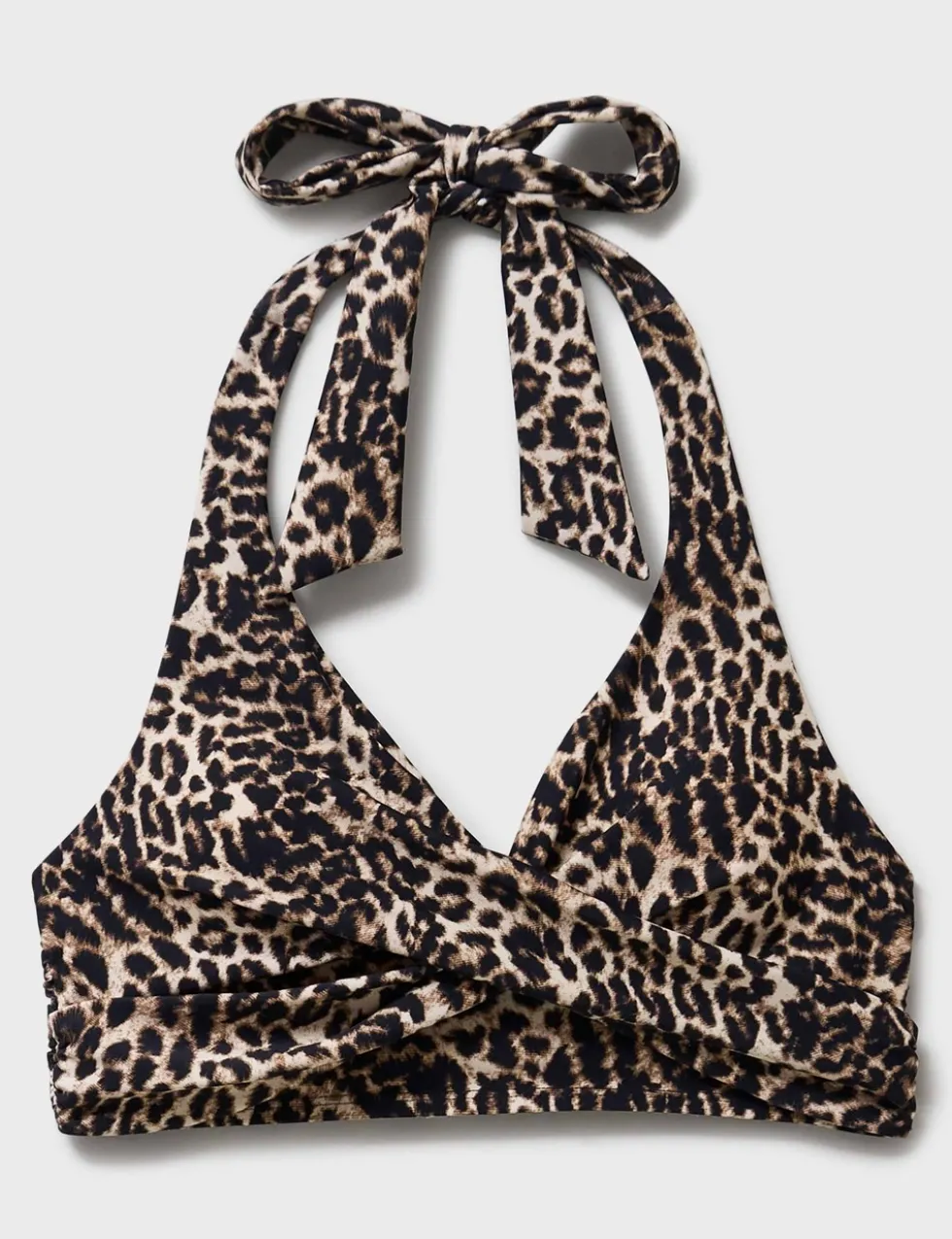 Animal Print Padded Plunge Bikini Top