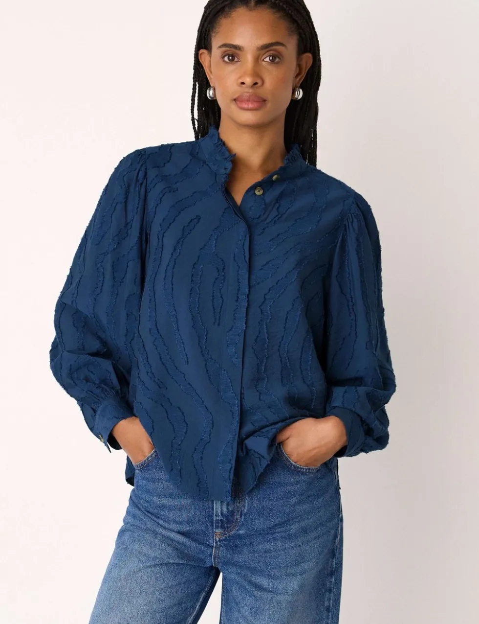 Animal Print Textured Shirt