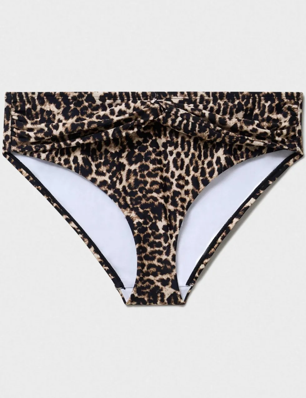 Animal Print Twist Front Bikini Bottoms