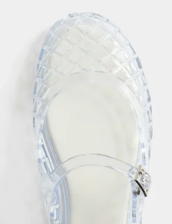 Ankle Strap Flat Jelly Mule Sandals