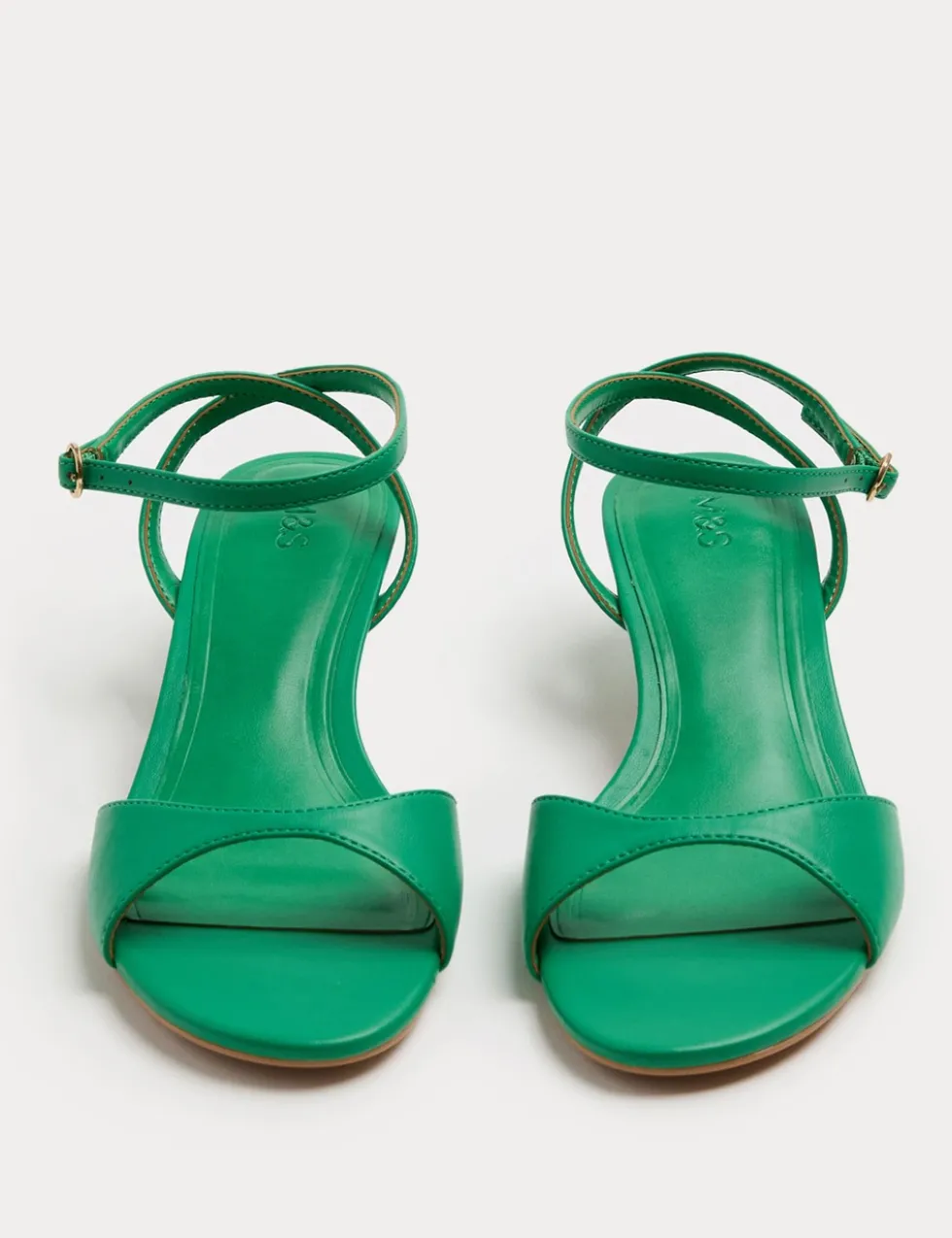 Ankle Strap Kitten Heel Peep Toe Sandals