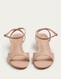 Ankle Strap Kitten Heel Peep Toe Sandals