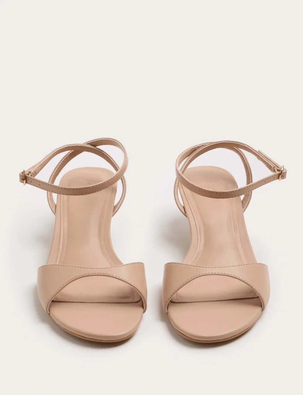 Ankle Strap Kitten Heel Peep Toe Sandals