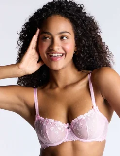 Annabella Mesh Wired Balconette Bra (B-F)