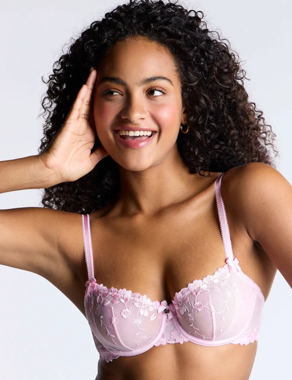 Annabella Mesh Wired Balconette Bra (B-F)