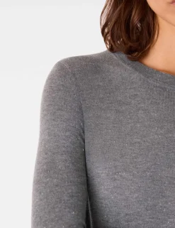 Annie Sparkly Knitted Crew Neck Jumper