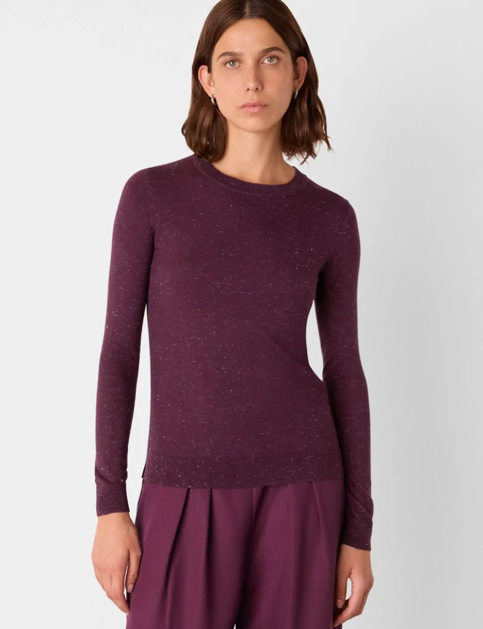Annie Sparkly Knitted Crew Neck Jumper