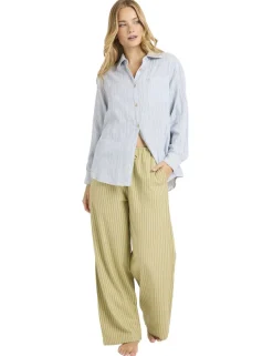 Another Wave Cotton Rich Striped Beach Trousers