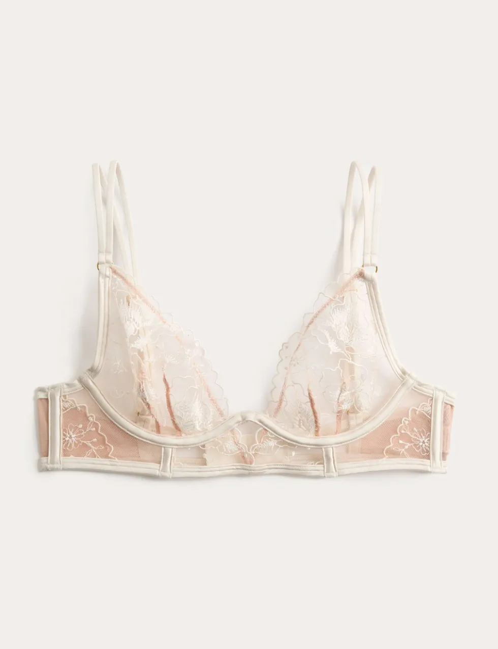 Arianna Embroidery Wired Longline Plunge Bra (A-E)