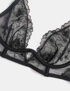 Arianna Embroidery Wired Longline Plunge Bra (A-E)