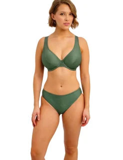 Arizona Wave Metallic Wired Plunge Bikini Top (D-J)