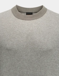 Aspoki Cotton Rich Textured Crew Neck Jumper