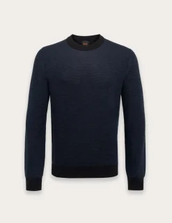 Aspoki Cotton Rich Textured Crew Neck Jumper