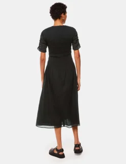 Avery Pure Cotton Smocked Midi Skater Dress