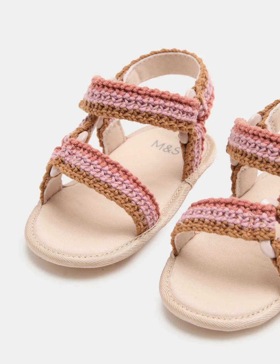 Baby Crochet Trekker Pram Sandals (0-18 Mths)