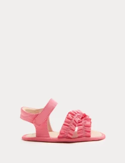 Baby Frill Riptape Pram Sandals (0-18 Mths)