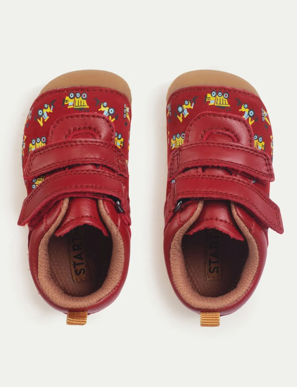 Baby Leather Digger Riptape Pram Shoes (3 Small - 5 Small)