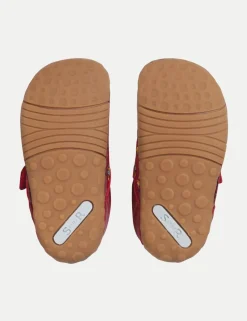 Baby Leather Digger Riptape Pram Shoes (3 Small - 5 Small)