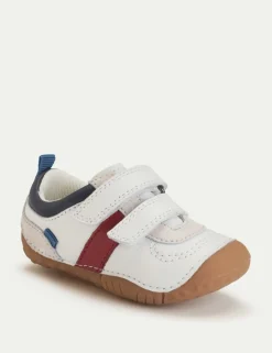Baby Leather Riptape Pram Shoes (3½ Small - 5 Small)