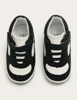 Baby Riptape High Top Trainer Pram Shoes (0-18 Mths)