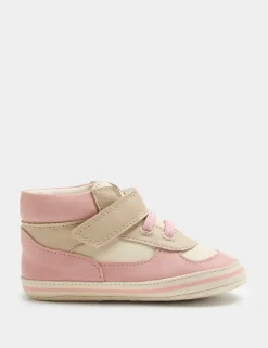 Baby Riptape High Top Trainer Pram Shoes (0-18 Mths)
