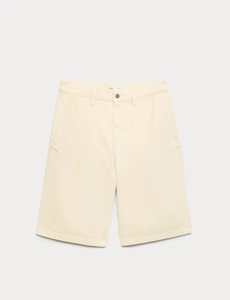 Baggy Fit Pure Cotton Denim Shorts