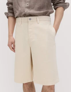 Baggy Fit Pure Cotton Denim Shorts