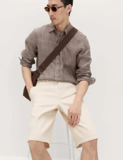 Baggy Fit Pure Cotton Denim Shorts