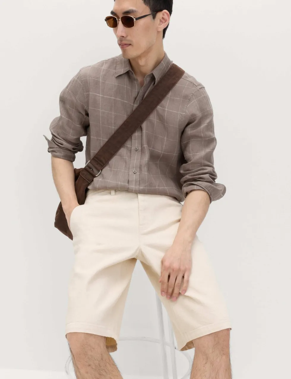 Baggy Fit Pure Cotton Denim Shorts
