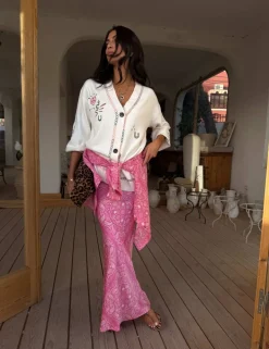 Bandana Print Maxi Slip Skirt